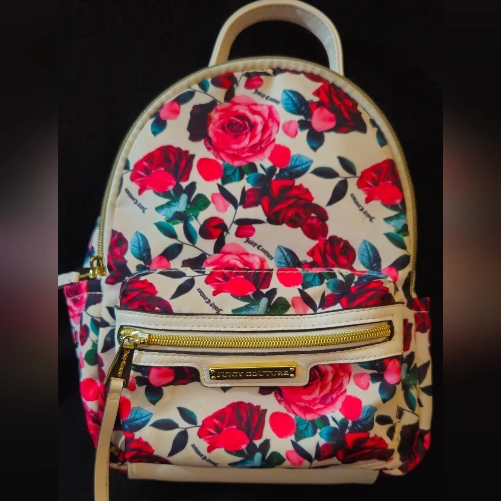 Juicy Couture Rosie Mini Backpack - Red and Cream